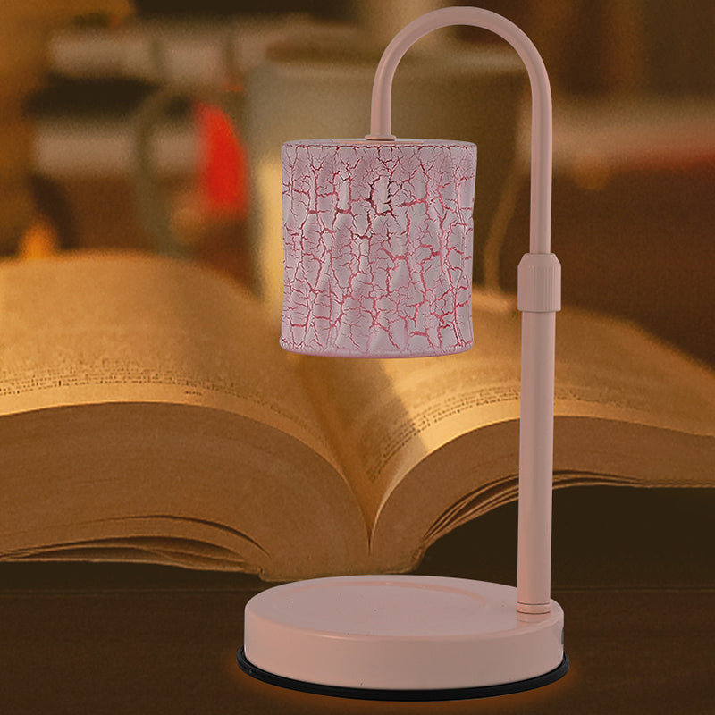 Cylinder Metal Glass Melting Table Lamp