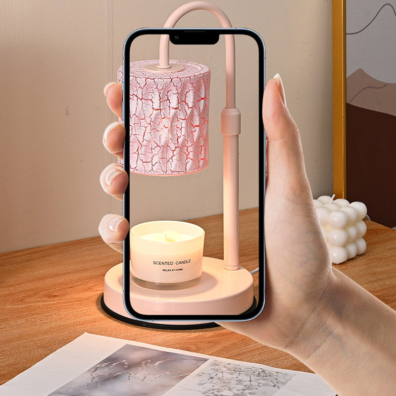 Cylinder Metal Glass Melting Table Lamp