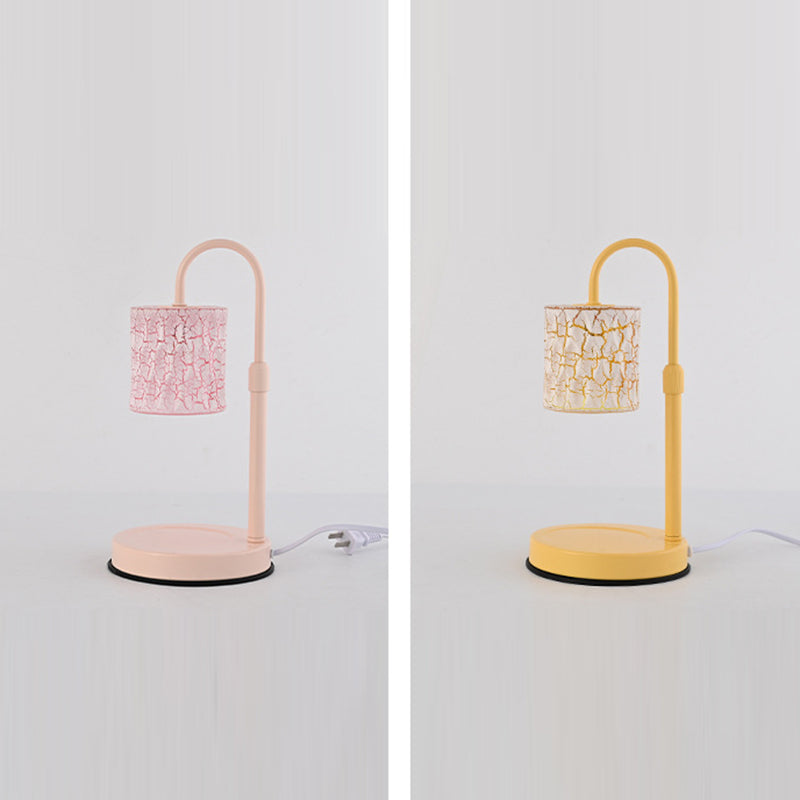 Cylinder Metal Glass Melting Table Lamp