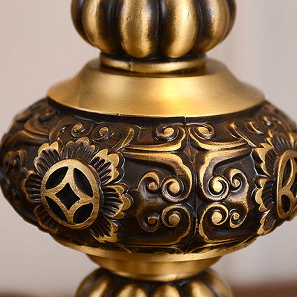 Dome Copper Glass Bedroom 2-Light Table Lamp
