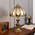 Dome Copper Glass Bedroom 2-Light Table Lamp