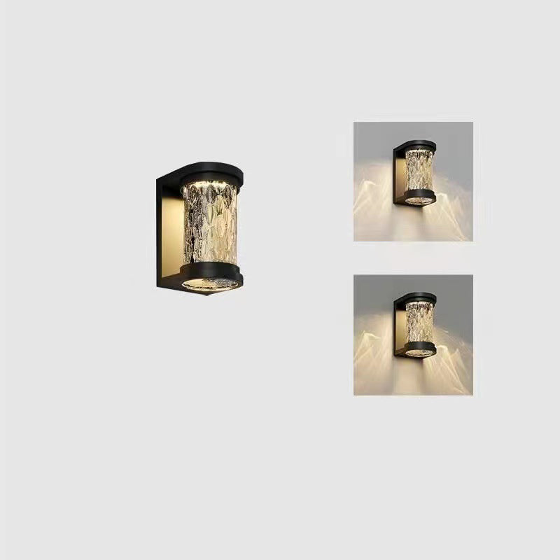 Cylinder Stainless Steel Crystal Outdoor Light