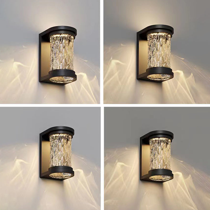 Cylinder Stainless Steel Crystal Outdoor Light