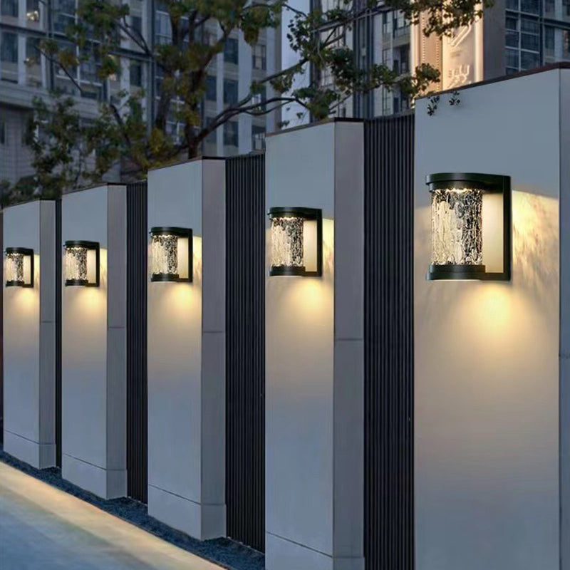 Cylinder Stainless Steel Crystal Outdoor Light