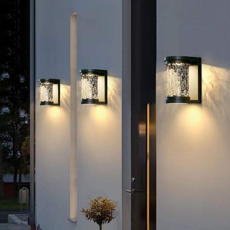 Cylinder Stainless Steel Crystal Outdoor Light