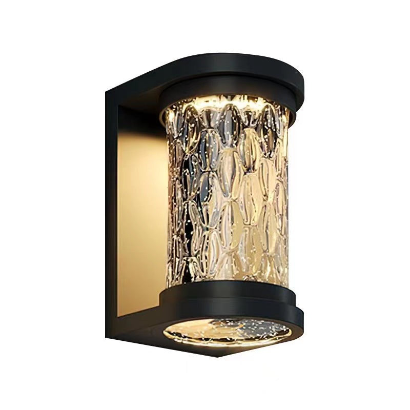 Cylinder Stainless Steel Crystal Outdoor Light
