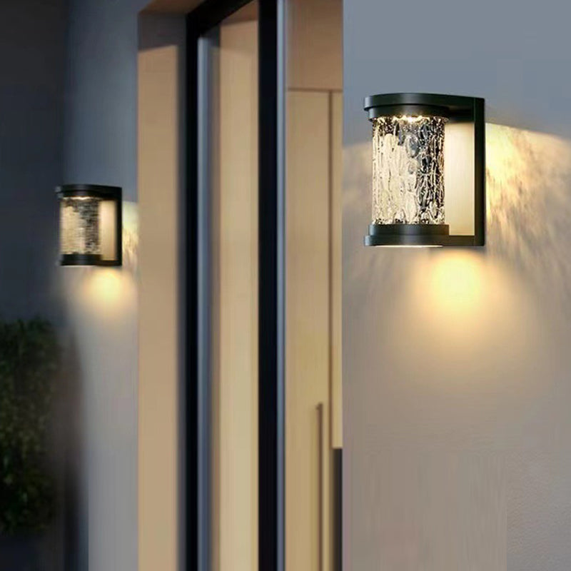 Cylinder Stainless Steel Crystal Outdoor Light