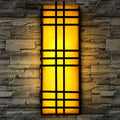 Architectural Prairie Style Amber Wall Lamp