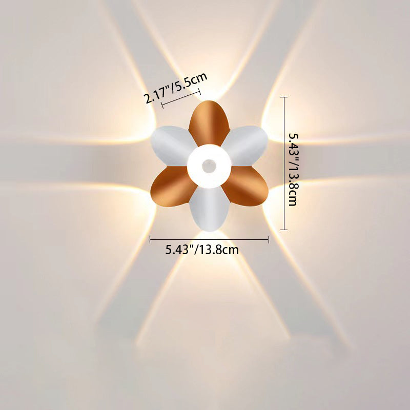 Flower-Shaped Design Aluminum Patio Outdoor Light