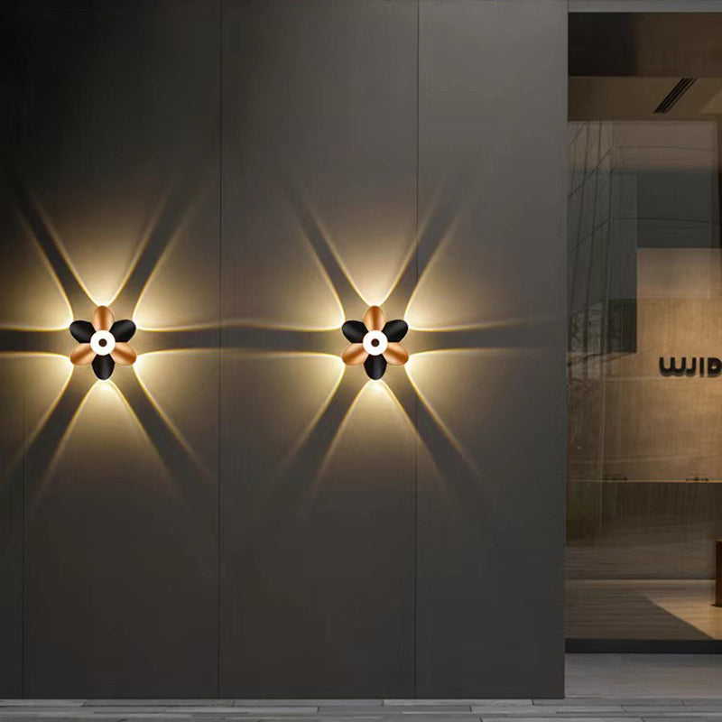 Flower-Shaped Design Aluminum Patio Outdoor Light