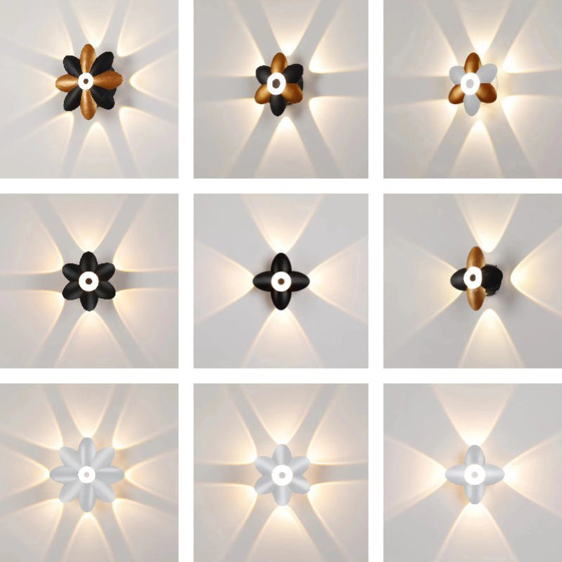 Flower-Shaped Design Aluminum Patio Outdoor Light