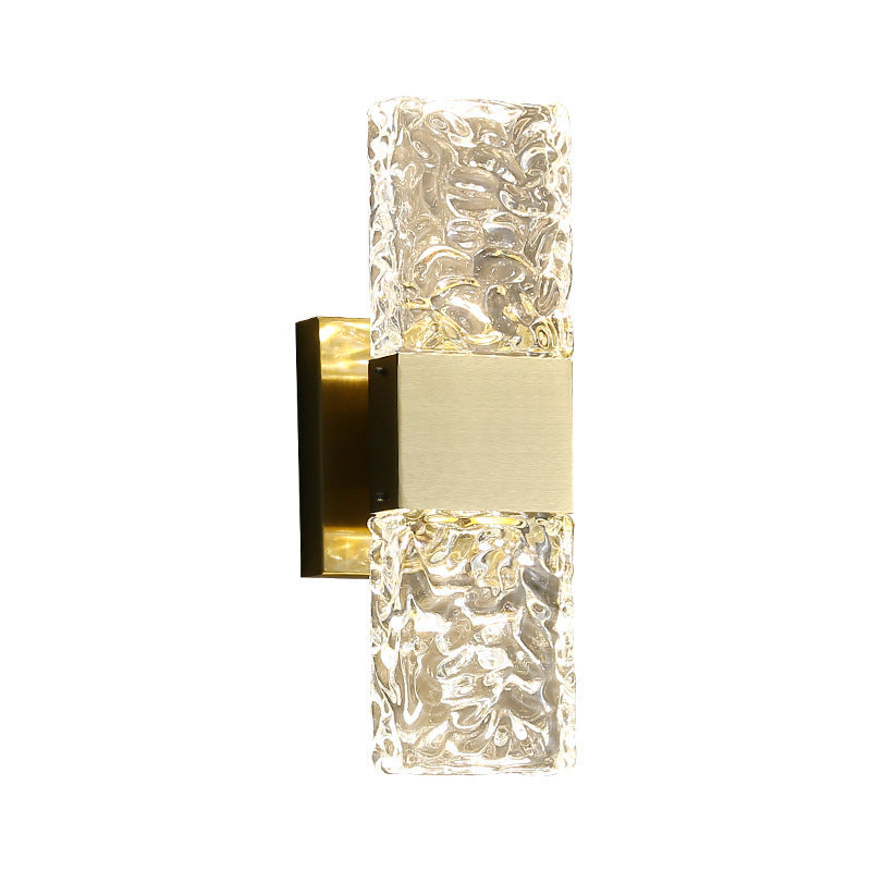 Rectangular Crystal Stainless Steel Wall Lamp