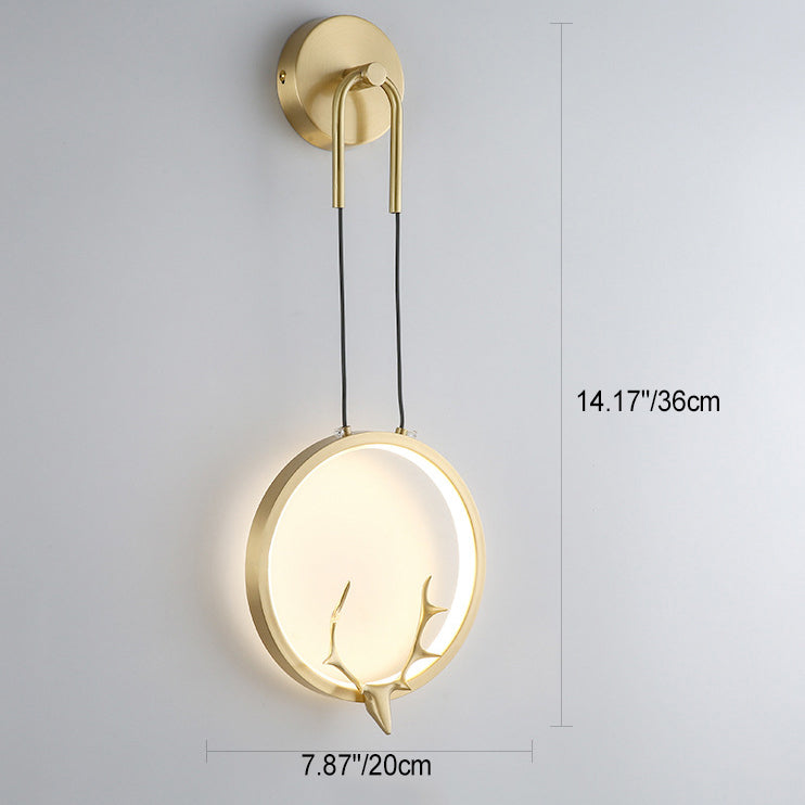 Ring Brass Silicone Frame Wall Lamp