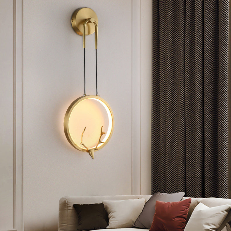 Ring Brass Silicone Frame Wall Lamp