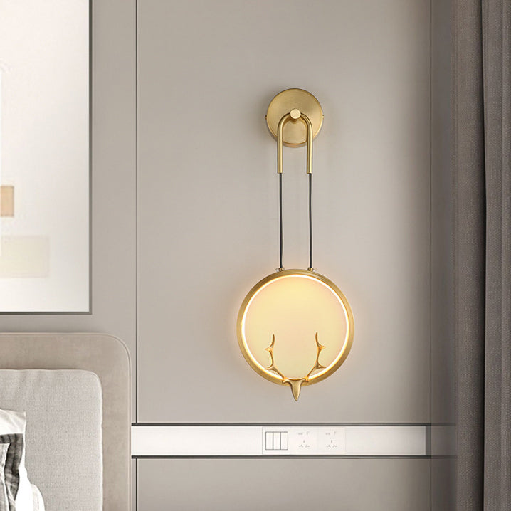 Ring Brass Silicone Frame Wall Lamp
