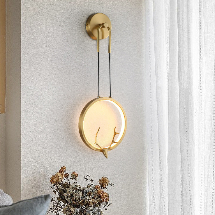 Ring Brass Silicone Frame Wall Lamp