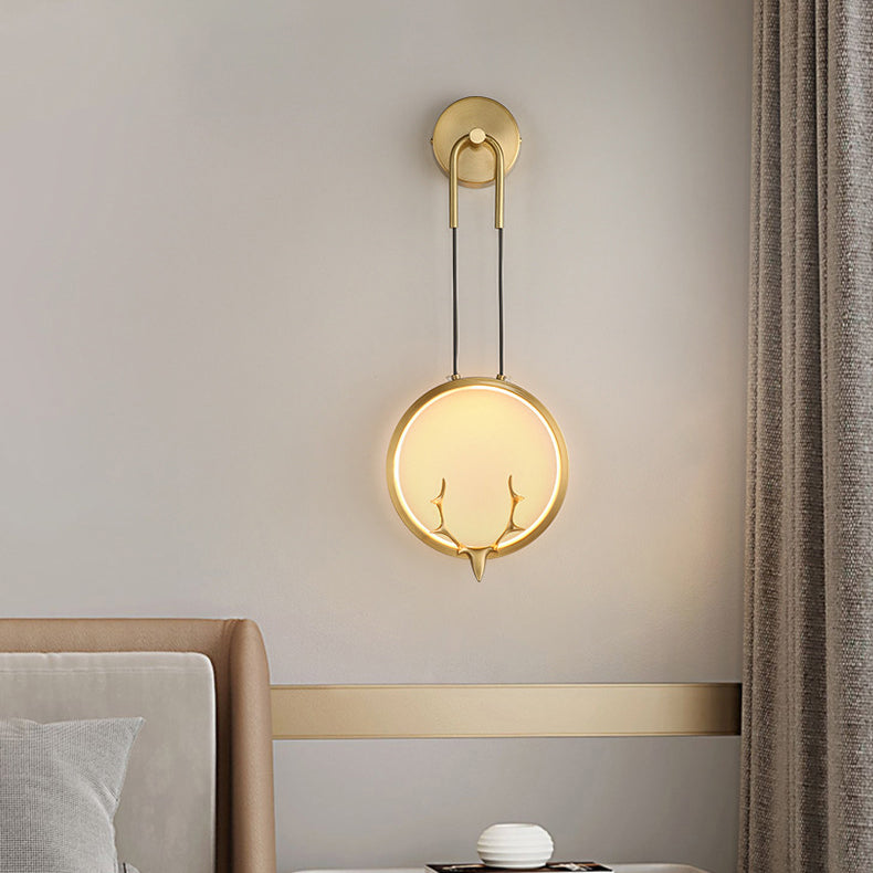 Ring Brass Silicone Frame Wall Lamp