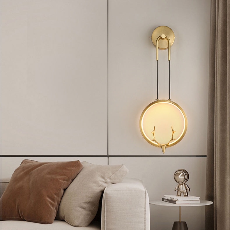 Ring Brass Silicone Frame Wall Lamp