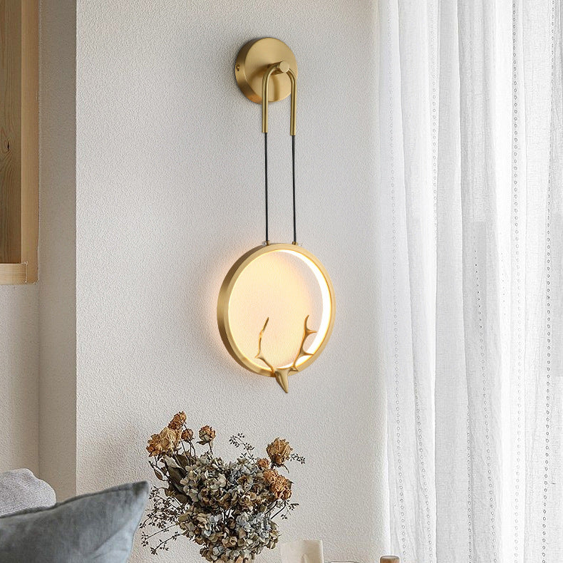Ring Brass Silicone Frame Wall Lamp