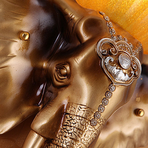 Animal-Inspired Elephant Metal Glass Wall Lamp