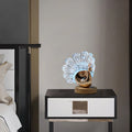 Peacock Style Wooden Metal Table Lamp