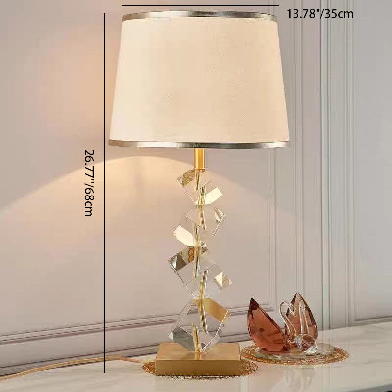 Crystal Bedroom Stacked Irregular Table Lamp