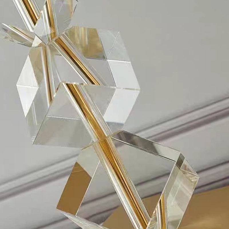 Crystal Bedroom Stacked Irregular Table Lamp