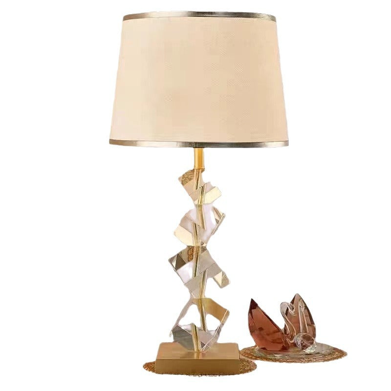 Crystal Bedroom Stacked Irregular Table Lamp