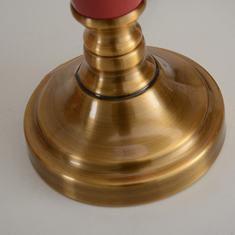 Copper Ceramic Tapered Fabric Table Lamp