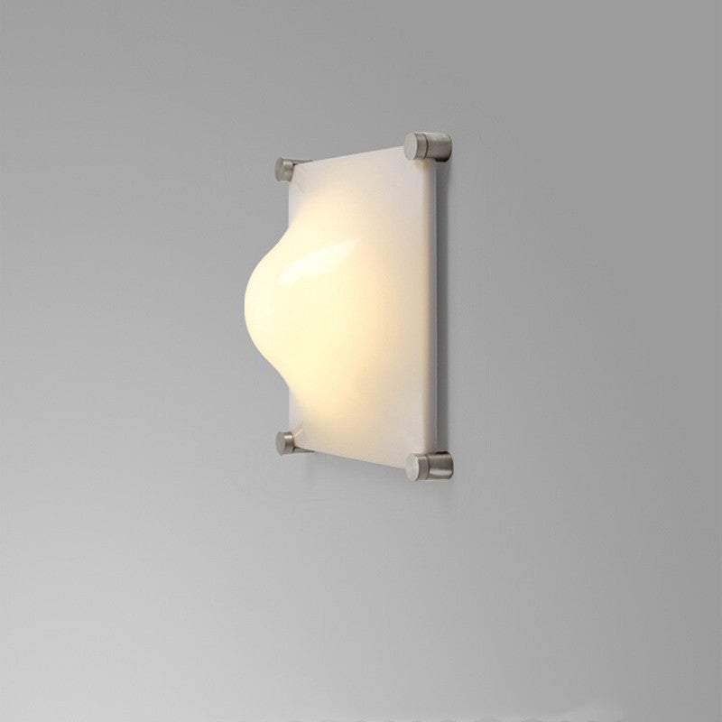 Square Iron Acrylic Raised Wall Lamp