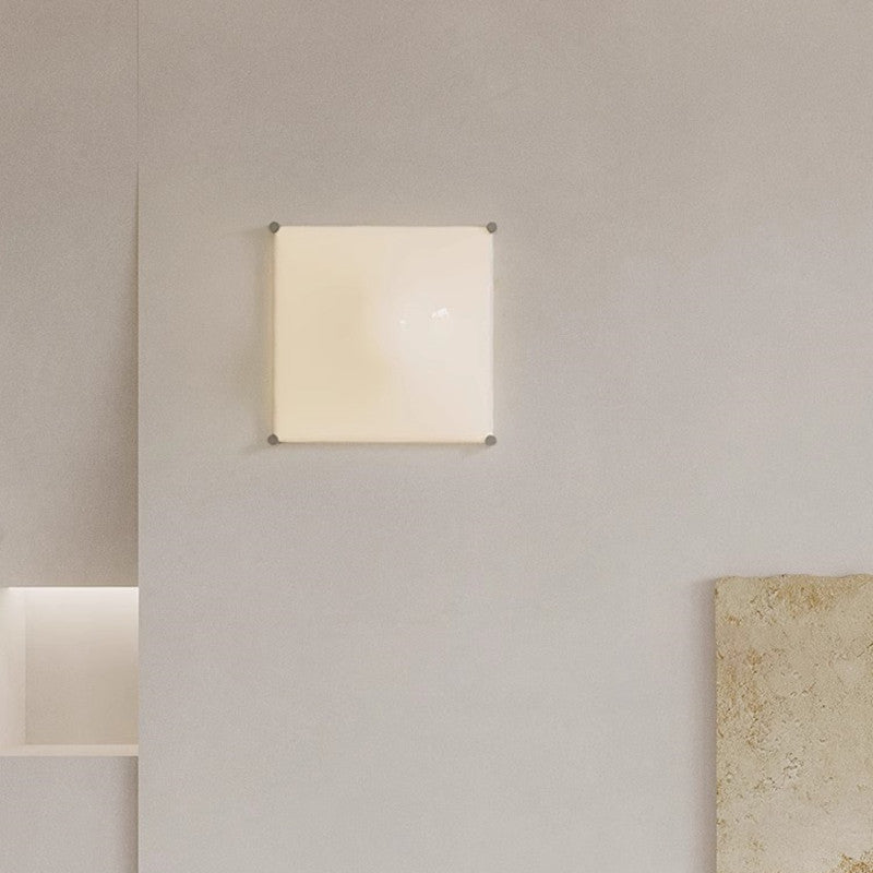 Square Iron Acrylic Raised Wall Lamp