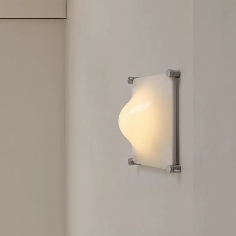 Square Iron Acrylic Raised Wall Lamp