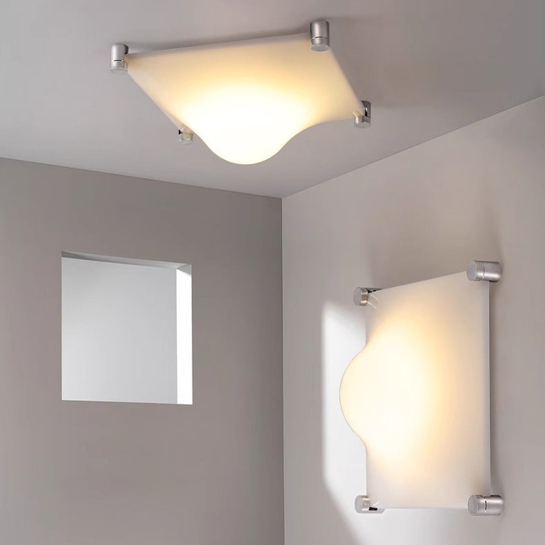 Square Iron Acrylic Raised Wall Lamp