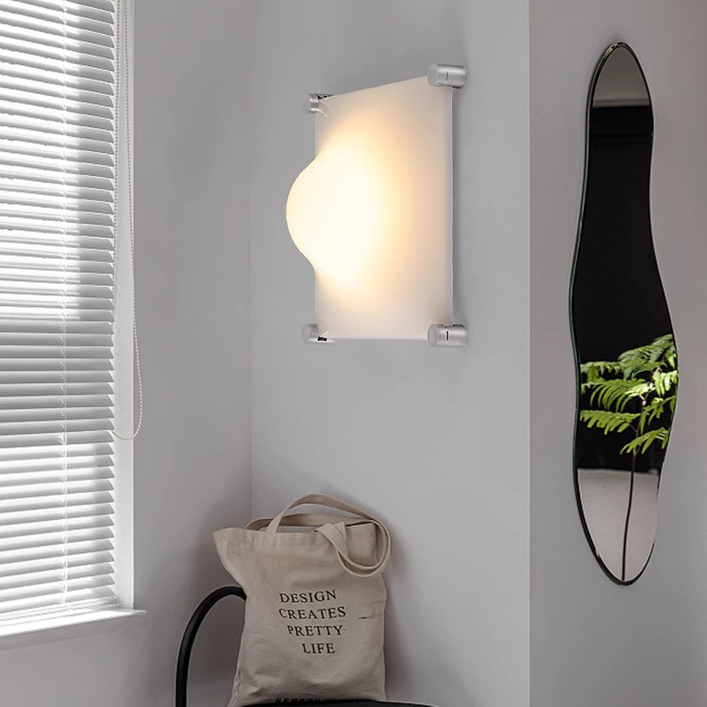 Square Iron Acrylic Raised Wall Lamp