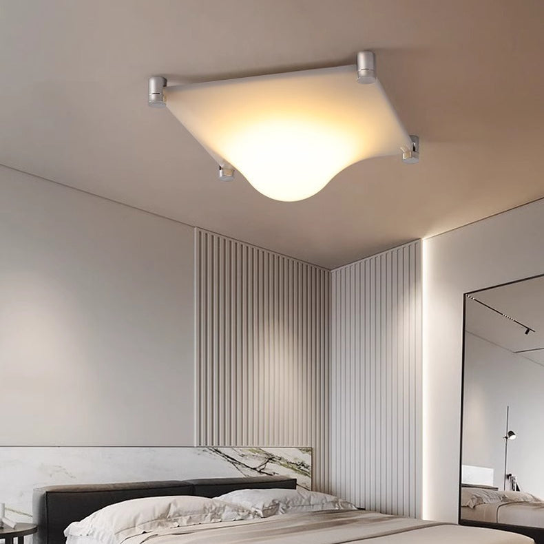 Square Iron Acrylic Raised Wall Lamp