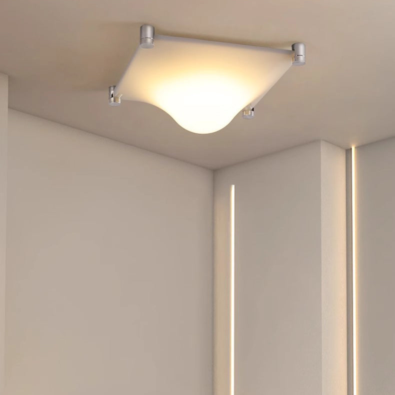 Square Iron Acrylic Raised Wall Lamp