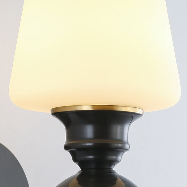 1/2 Copper Glass Tapered Wall Lamp