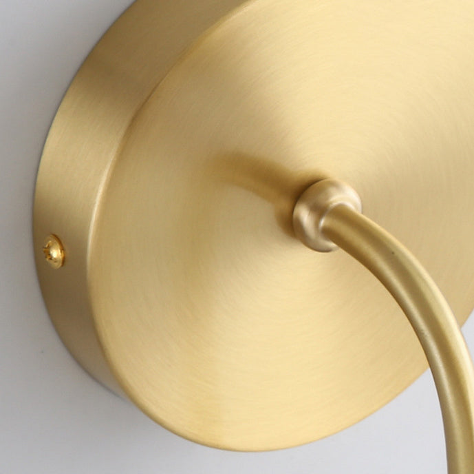 1/2 Copper Glass Tapered Wall Lamp