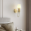 1/2 Copper Glass Tapered Wall Lamp