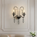 Curved Iron Glass Horn-Inspired Wall Lamp