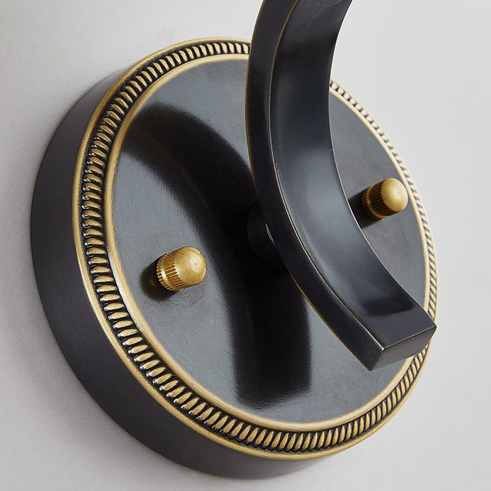 Cylinder Copper Glass Bedroom Wall Lamp