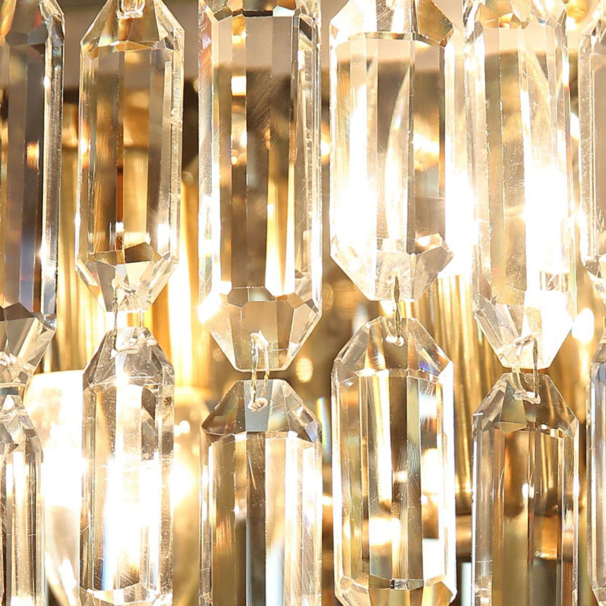Metal Crystal Water Drop 2-Light Wall Lamp