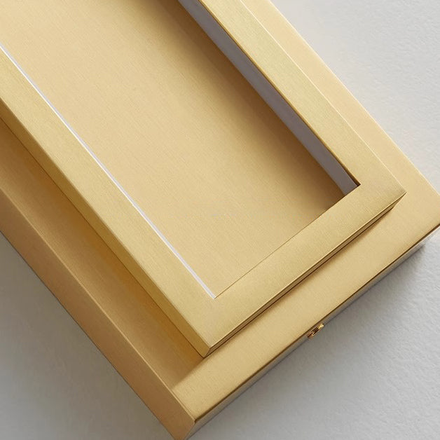 Rectangular Copper Bedroom Wall Lamp