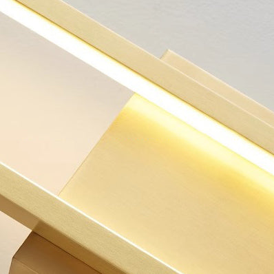 Rectangular Copper Bedroom Wall Lamp