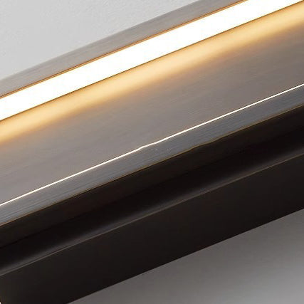 Rectangular Copper Bedroom Wall Lamp