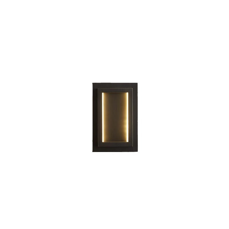 Rectangular Copper Bedroom Wall Lamp