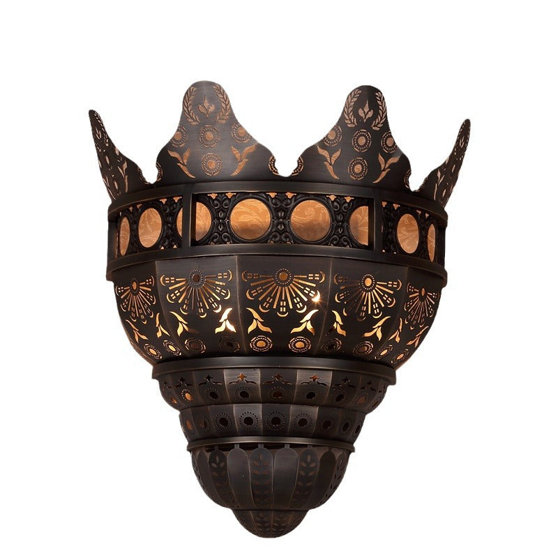 Medieval Brass Dome Church-Inspired Wall Lamp
