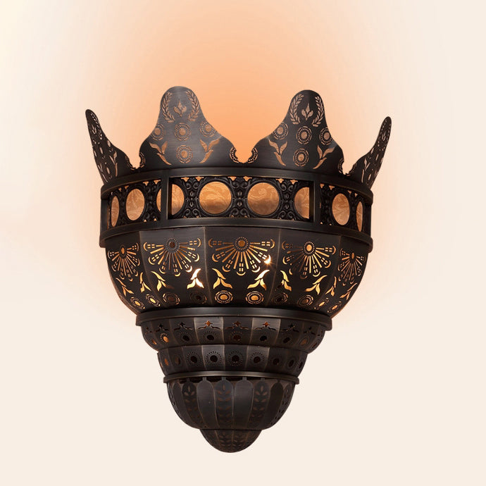 Medieval Brass Dome Church-Inspired Wall Lamp