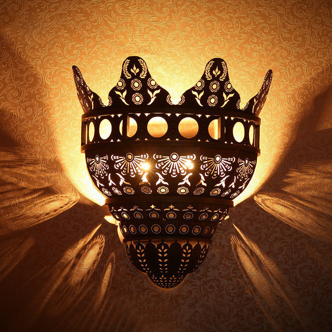 Medieval Brass Dome Church-Inspired Wall Lamp