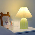 Fabric Ceramic Frustum Cone Table Lamp